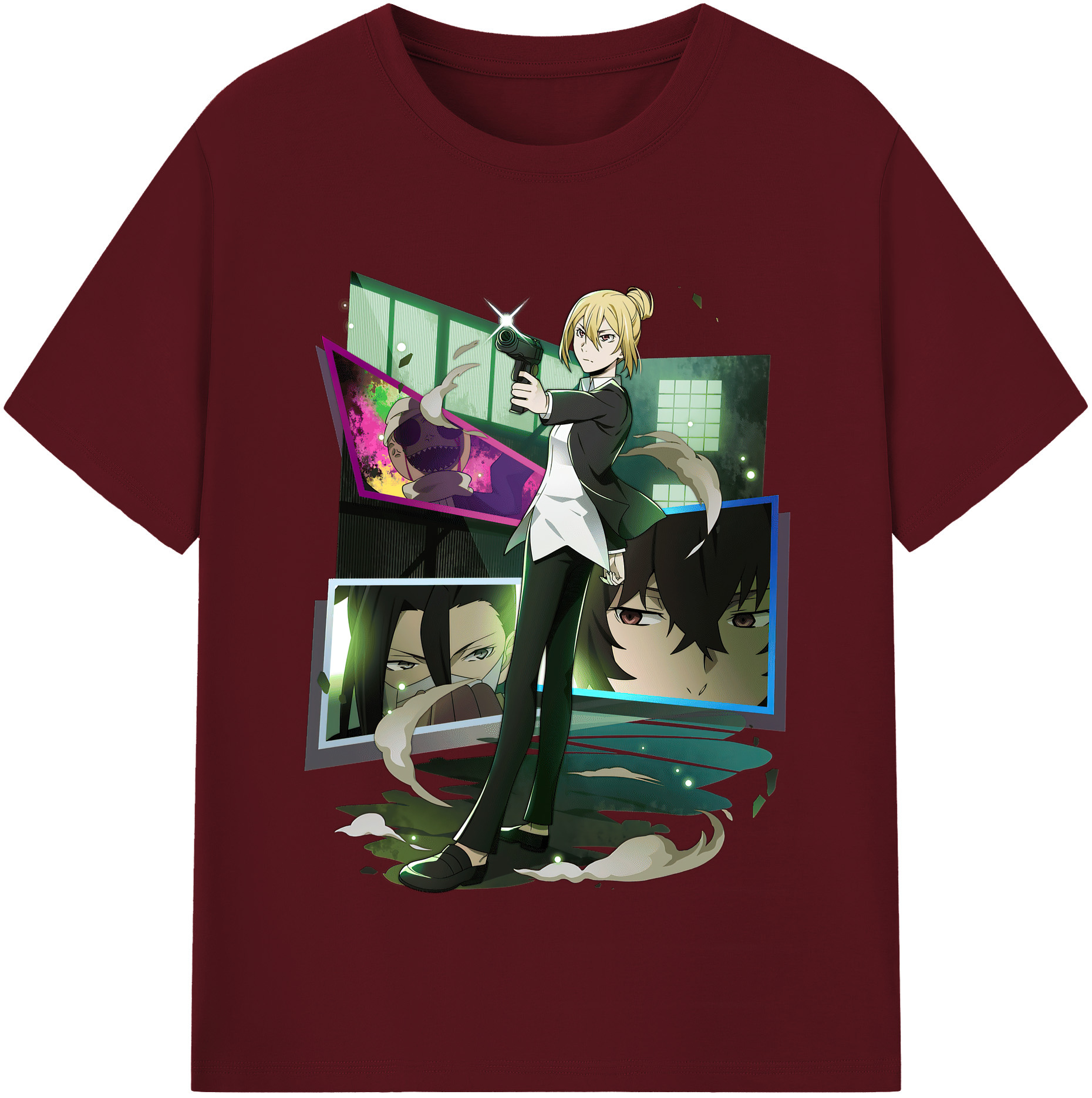 （画像用） 文豪ストレイドッグス Bungo Stray Dogs 綿100％半袖Tシャツ（フロントプリント）